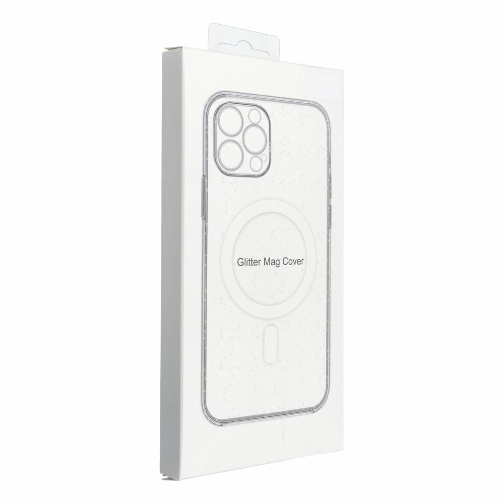 CLEAR MAG COVER case compatible with MagSafe for SAMSUNG S25 Plus transparent glitter