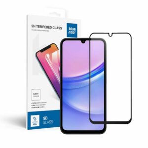 Tempered Glass Blue Star - SAMSUNG A15 5G Full Face (full glue with frame/small size) - black Tempered Glass Blue Star