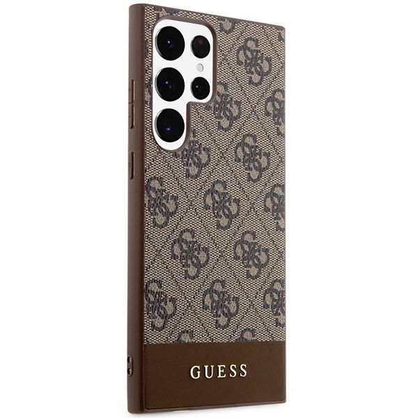 GUESS case for SAMSUNG S24 Ultra GUHCS24LG4GLBR (4G Bottom Stripe) brown