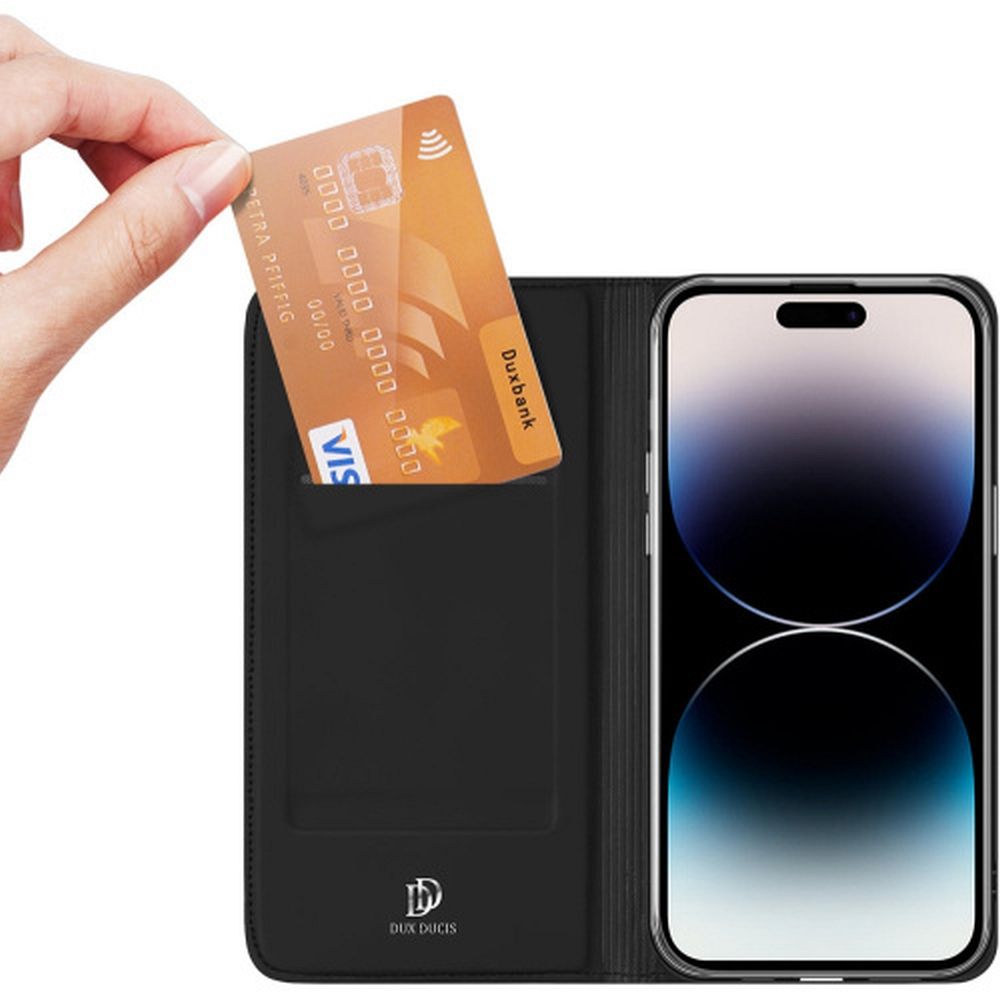 DUX DUCIS wallet case SKIN PRO for IPHONE 15 Pro black