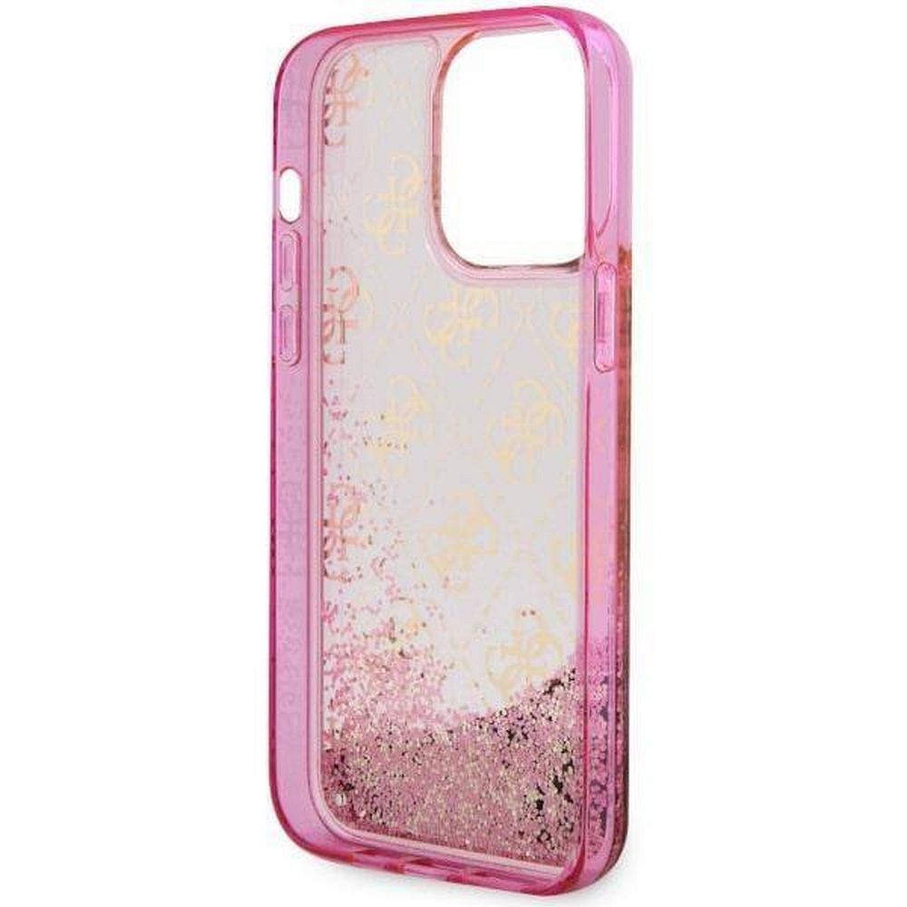 GUESS case for IPHONE 14 Pro GUHCP14LLC4PSGP (Liquid Glitter 4G Translucent) pink