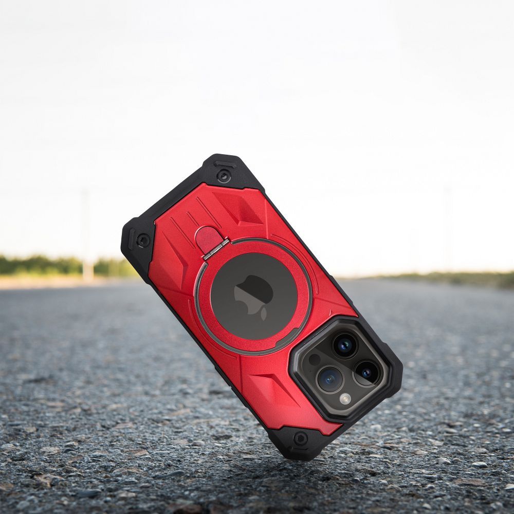 ARMOR MAG COVER case compatible with MagSafe for IPHONE 12 / 12 Pro red