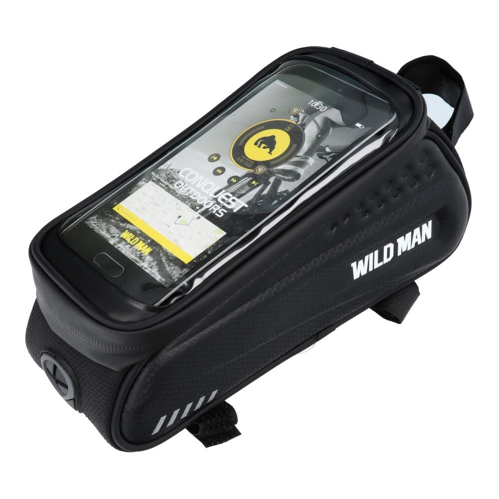 92bd053be042748ef30a5b0a6c1e2056 WILDMAN traveling bag for bicycle frame with zipper ES3 1L ( 4"- 7" ) black