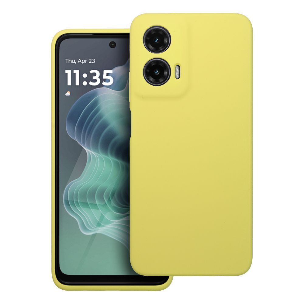 Case SILICONE 2mm for MOTOROLA G35 5G lemon