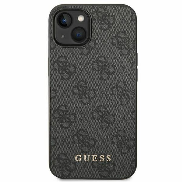 GUESS case for IPHONE 14 GUHCP14SG4GFGR (4G Gold Logo) grey