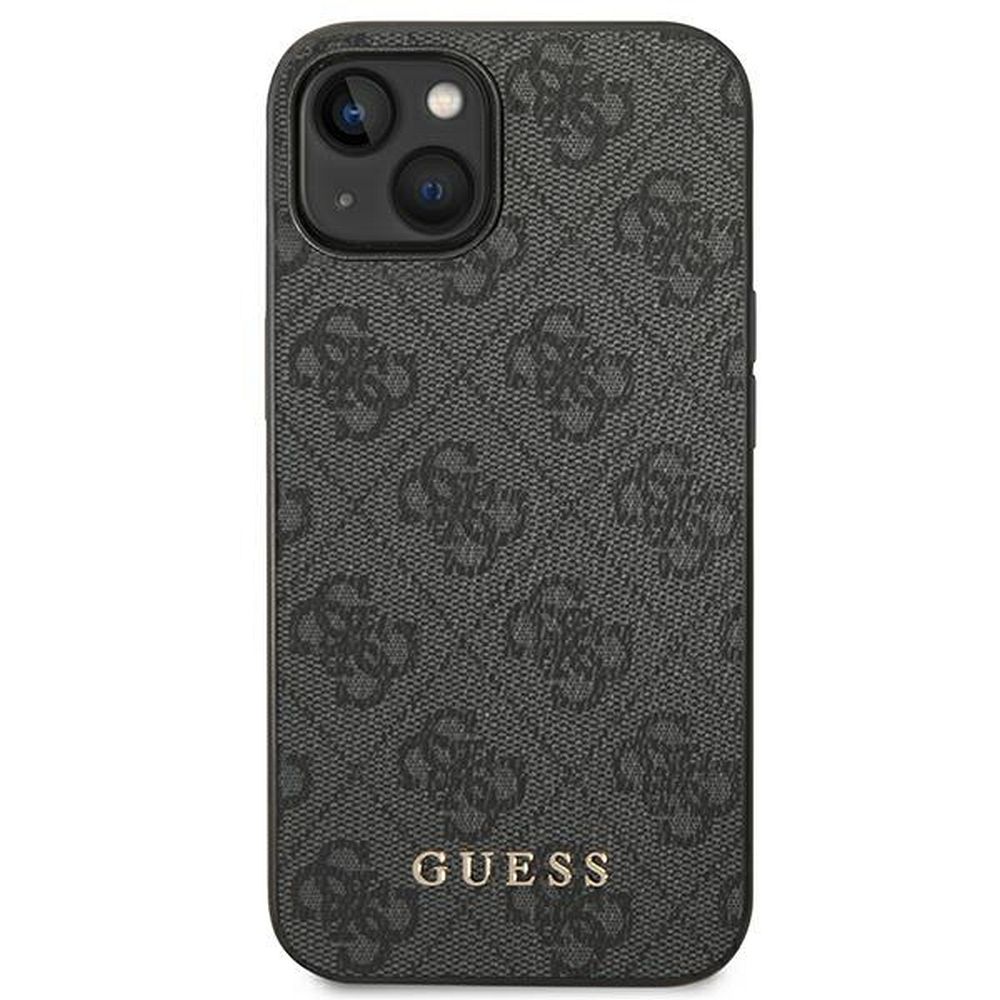 GUESS case for IPHONE 14 GUHCP14SG4GFGR (4G Gold Logo) grey