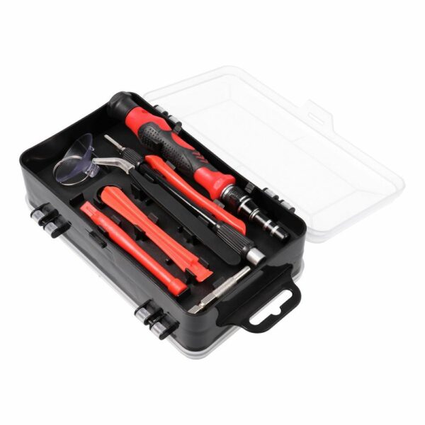 Set of service screwdrivers, bits 115-in-1 metal red