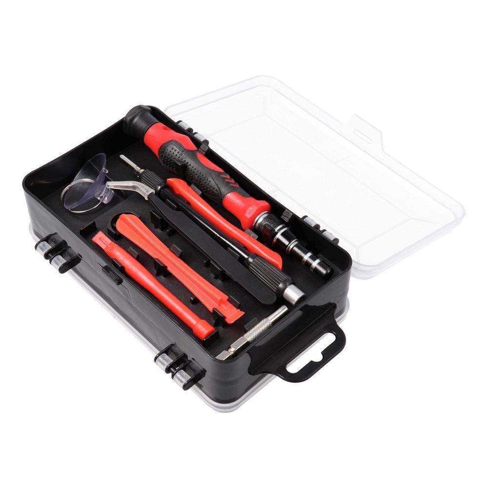 Set of service screwdrivers, bits 115-in-1 metal red