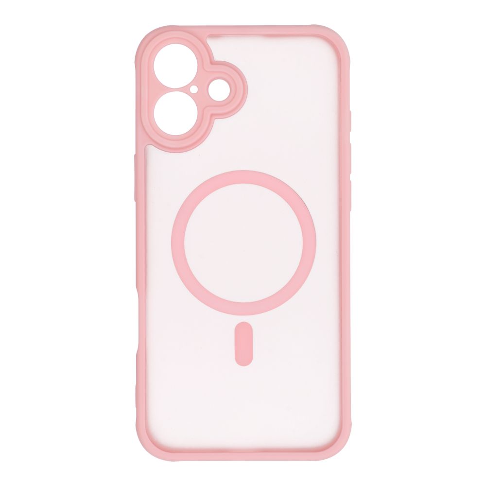 FULL MATTE MAG COVER case compatible with MagSafe for IPHONE 15 jasny różowy