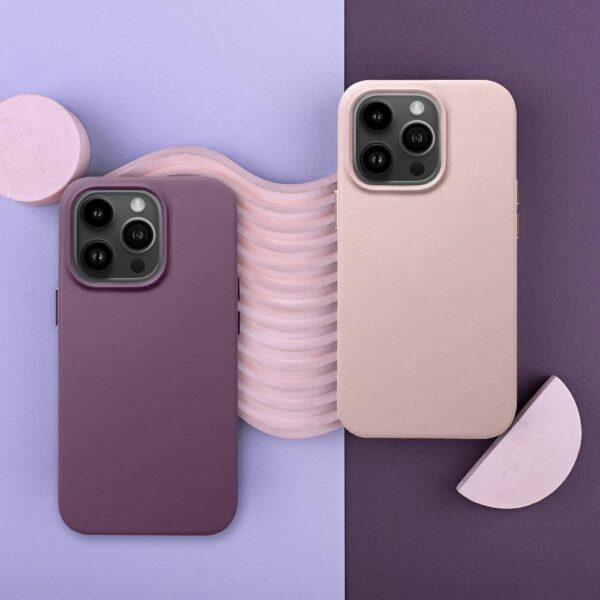 Case LEATHER MAG COVER compatible with MagSafe do IPHONE 16 Plus sand pink