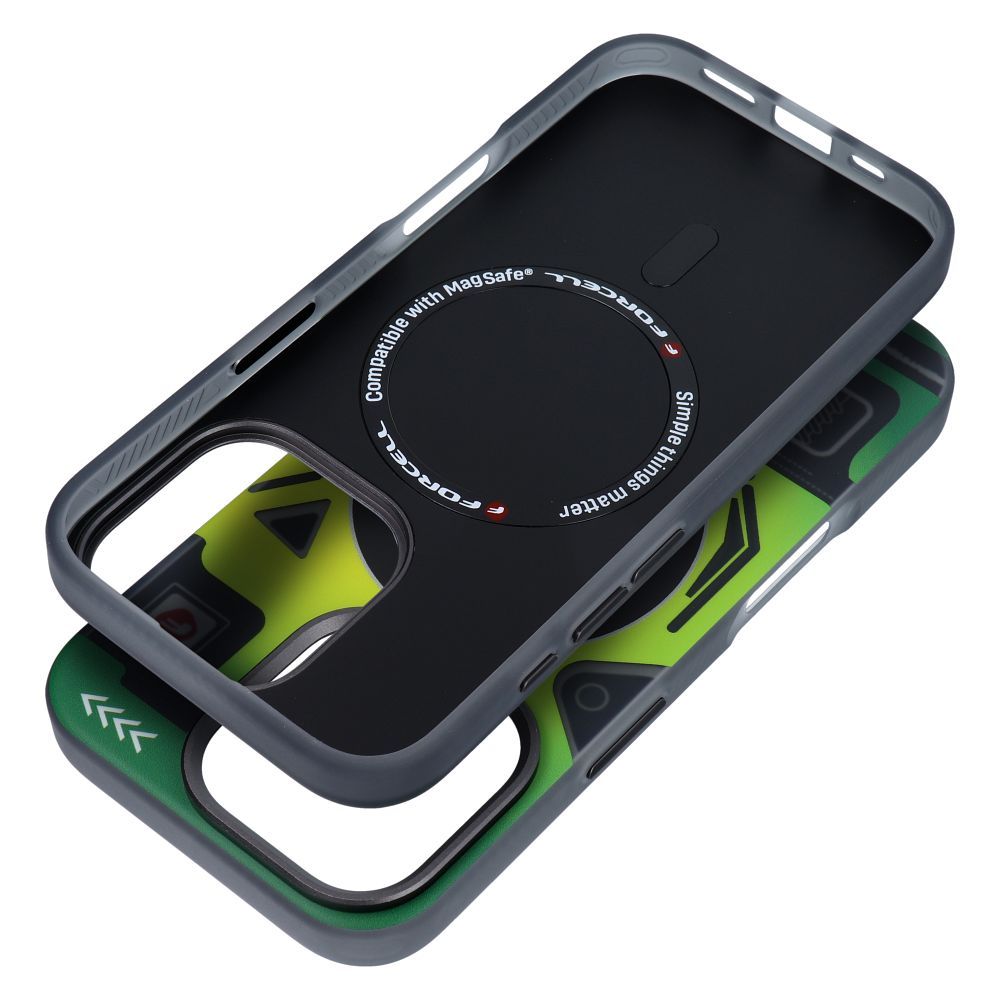 FORCELL F-PROTECT Levels with Dual Layer 4D technology, Military Drop-Test compatible with MagSafe for IPHONE 16 PRO cyber green