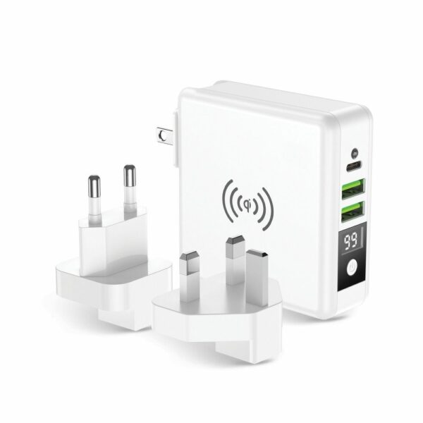 FORCELL F-ENERGY multifunctional charger 15W 4in1 with USB/USB-C socket, power bank 8000mAh and wireless charging