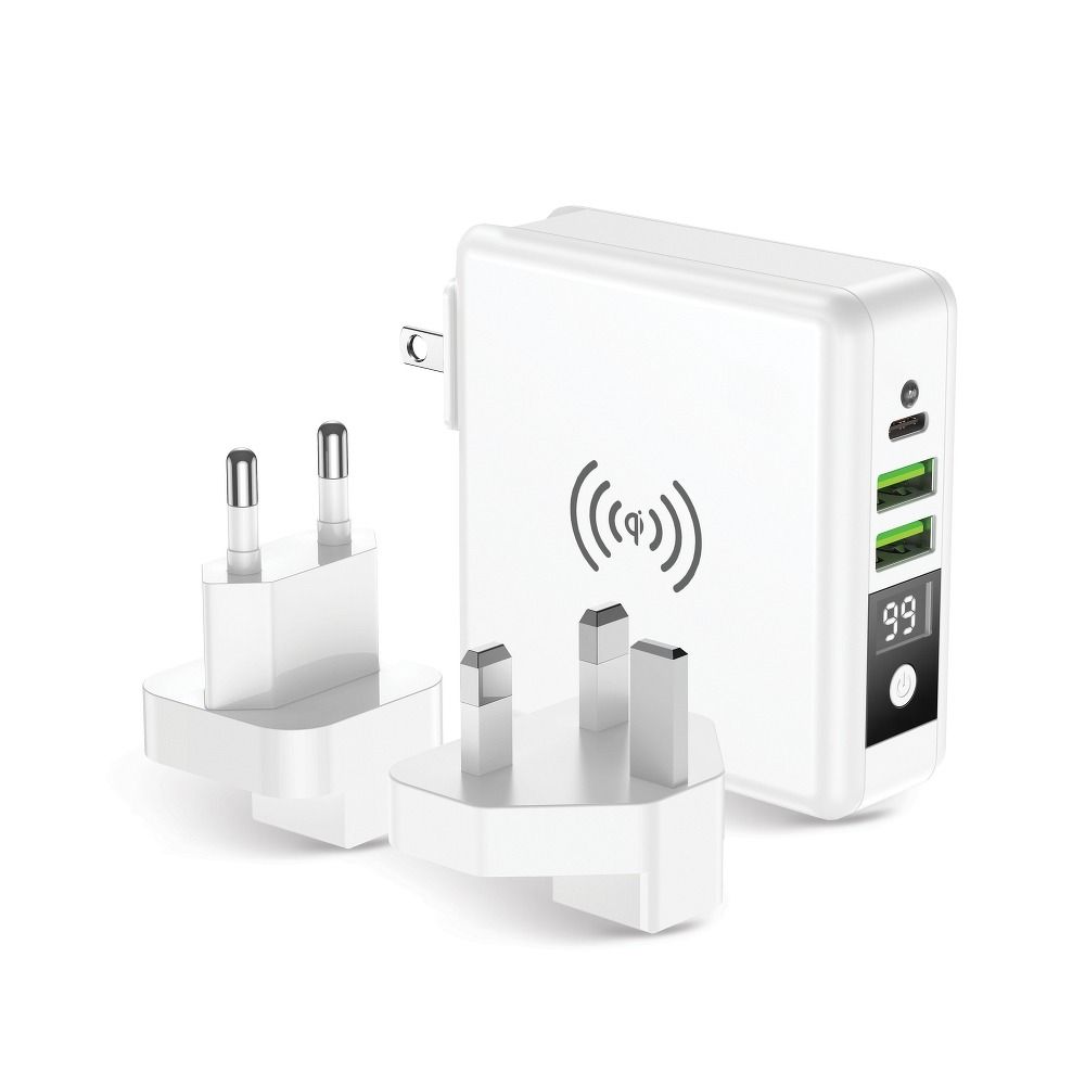 FORCELL F-ENERGY multifunctional charger 15W 4in1 with USB/USB-C socket, power bank 8000mAh and wireless charging