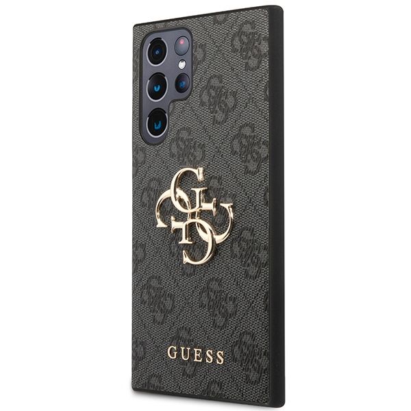 GUESS case for SAMSUNG S24 Ultra GUHCS24L4GMGGR (Leather 4G Metal Logo) black