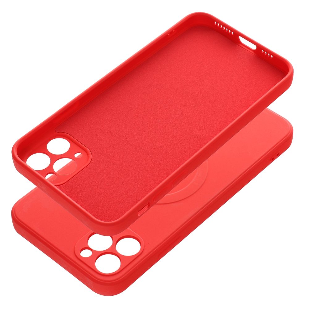 SILICONE MAG COVER case compatible with MagSafe for IPHONE 11 Pro Max red