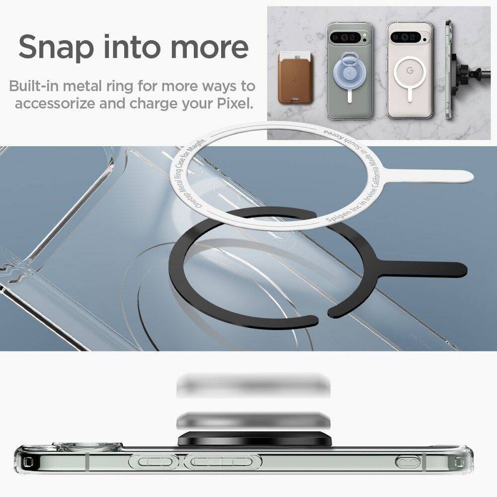 SPIGEN case ULTRA HYBRID Onetap Ring MagSafe for GOOGLE Pixel 9 Pro white