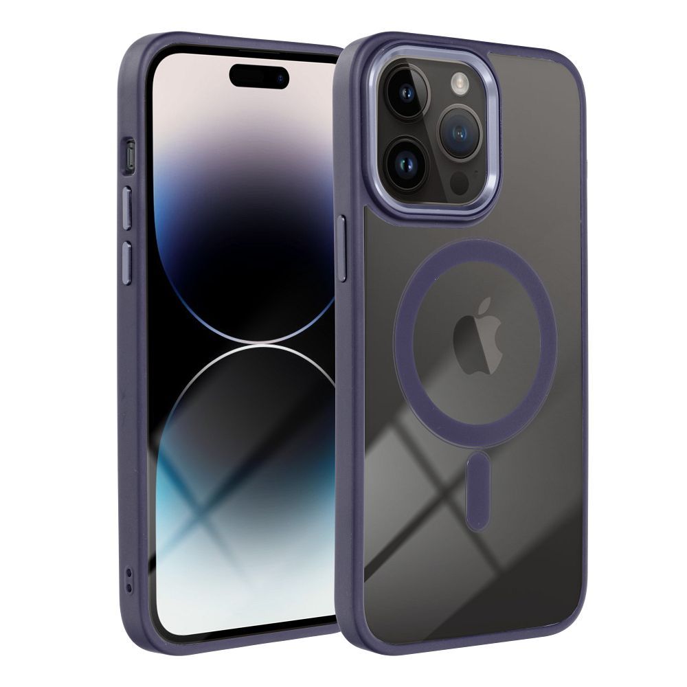 COLOR EDGE MAG COVER case compatible with MagSafe for IPHONE 12 / 12 Pro deep purple