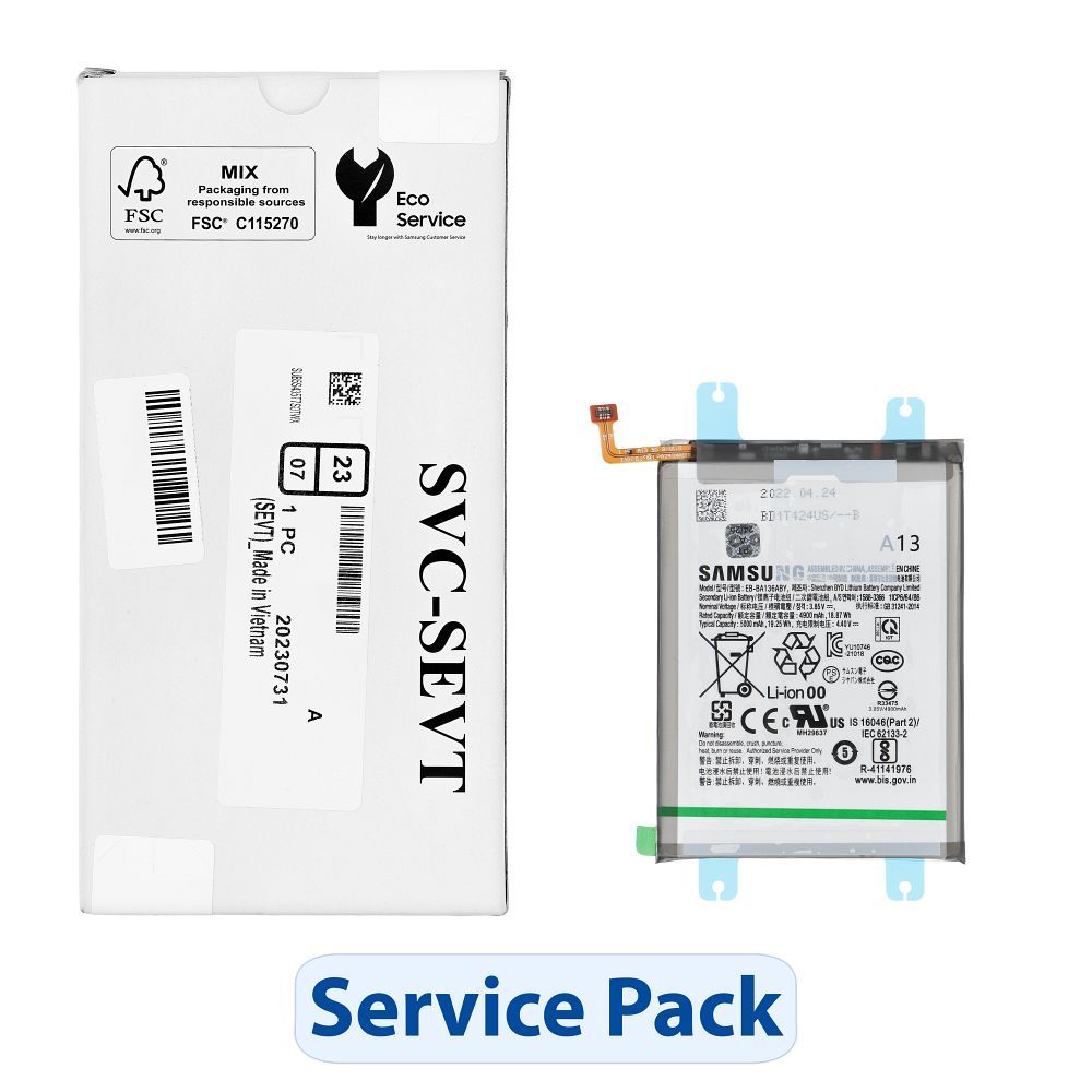 ServicePack Battery EB-BA217ABY for SAMSUNG A13/A04s/A13/A13 5G/A127 GH82-22989A