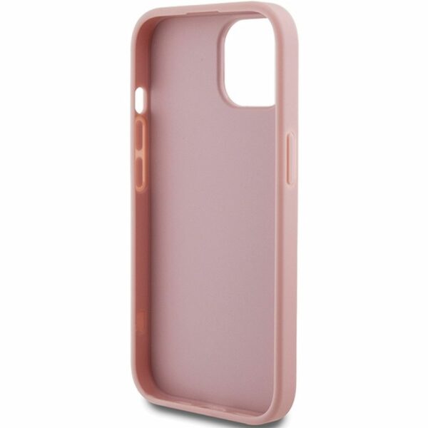 GUESS case for IPHONE 15 GUHCP15SHG4SGP (Fixed Glitter Big 4G) pink