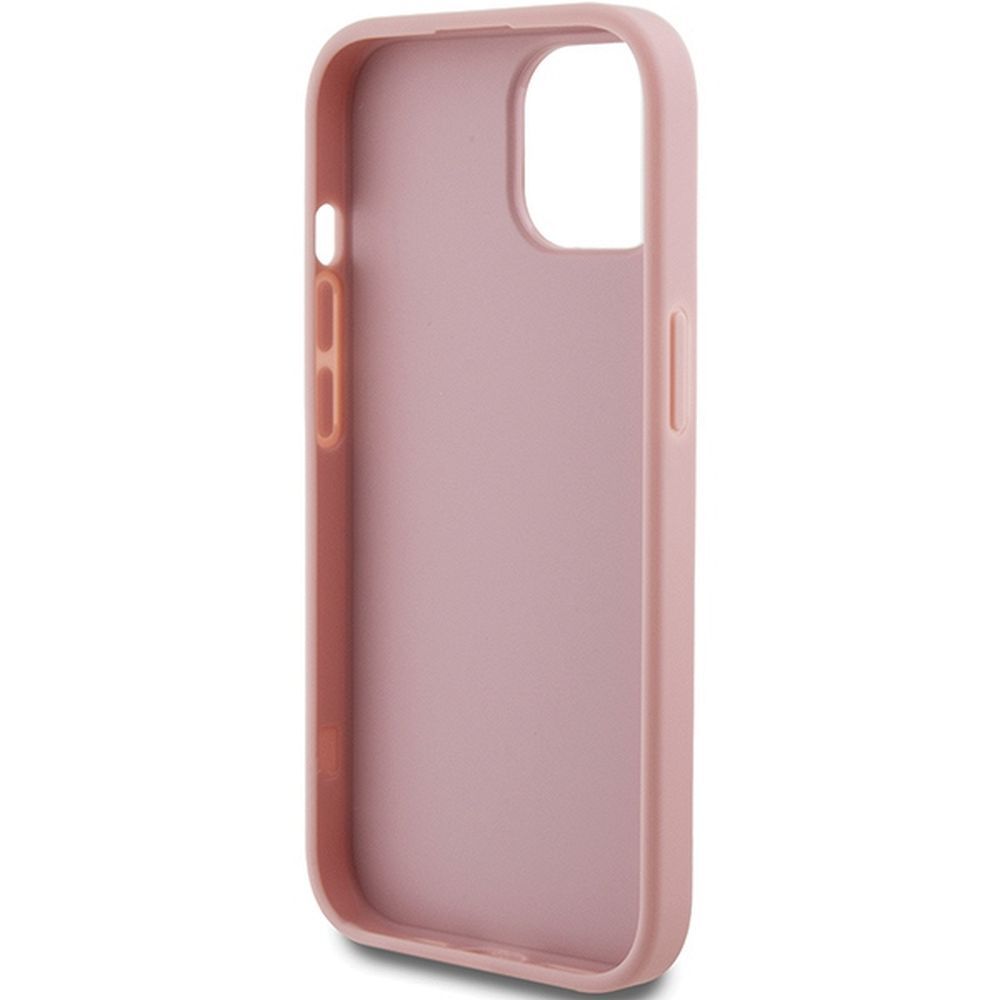 GUESS case for IPHONE 15 GUHCP15SHG4SGP (Fixed Glitter Big 4G) pink