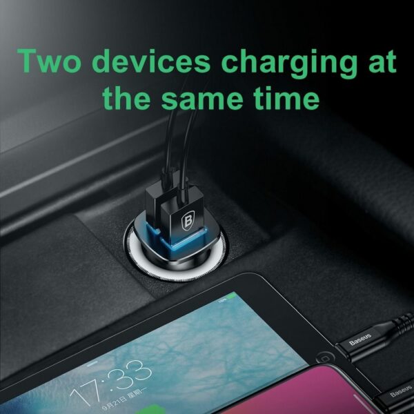BASEUS car charger 2 x USB A QC3.0 5A 30W CCALL-DS01/BS-C16Q black