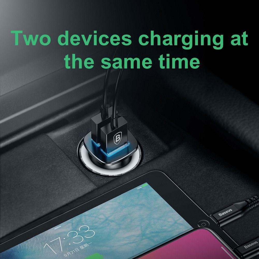 9903e040bb191de41f3fa8715ec003be BASEUS car charger 2 x USB A QC3.0 5A 30W CCALL-DS01/BS-C16Q black