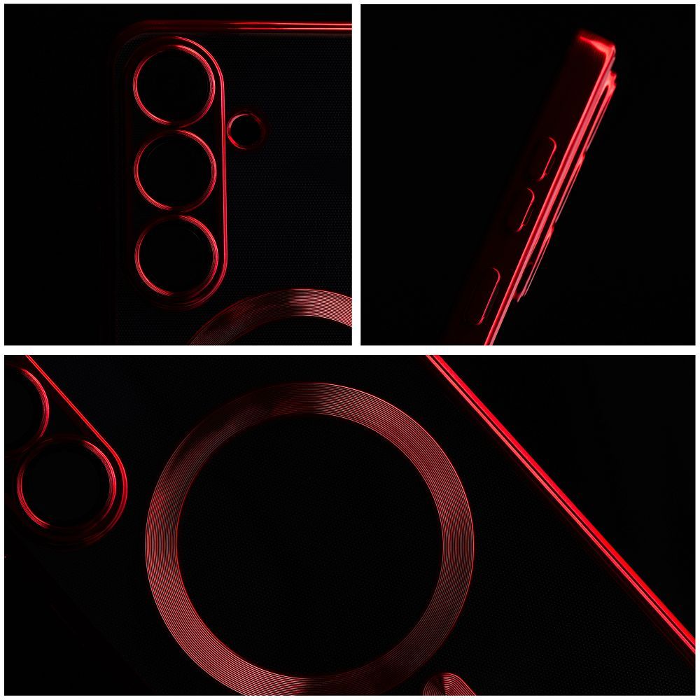 ELECTRO MAG COVER case compatible with MagSafe for SAMSUNG S25 red