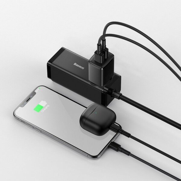 BASEUS wall charger 2 x USB A 2,1A 10,5W CCXJ010201 black