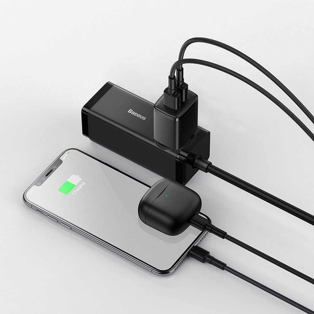 BASEUS wall charger 2 x USB A 2,1A 10,5W CCXJ010201 black