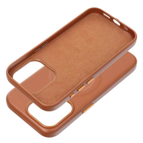 ROAR case LEATHER MAG compatible with MagSafe for IPHONE 15 Pro Brown