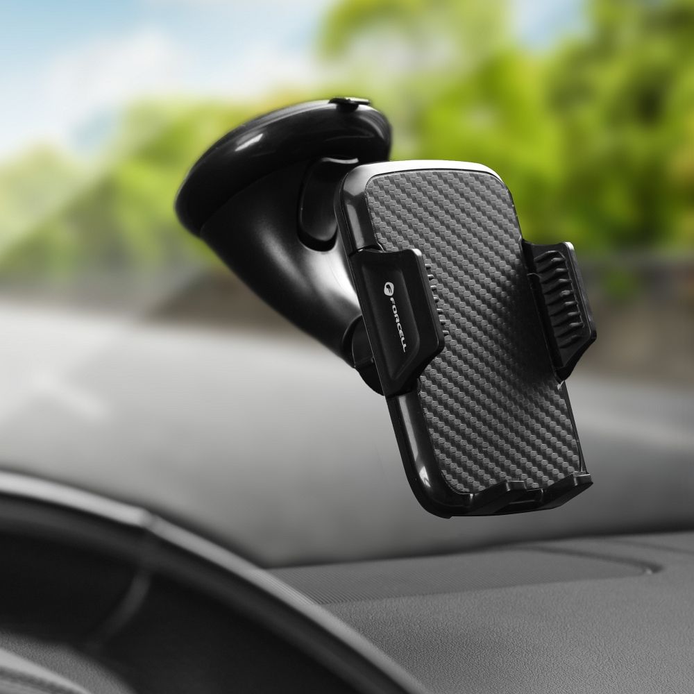 FORCELL F-GRIP Carbon HT1 car holder for windshield / dashboard black