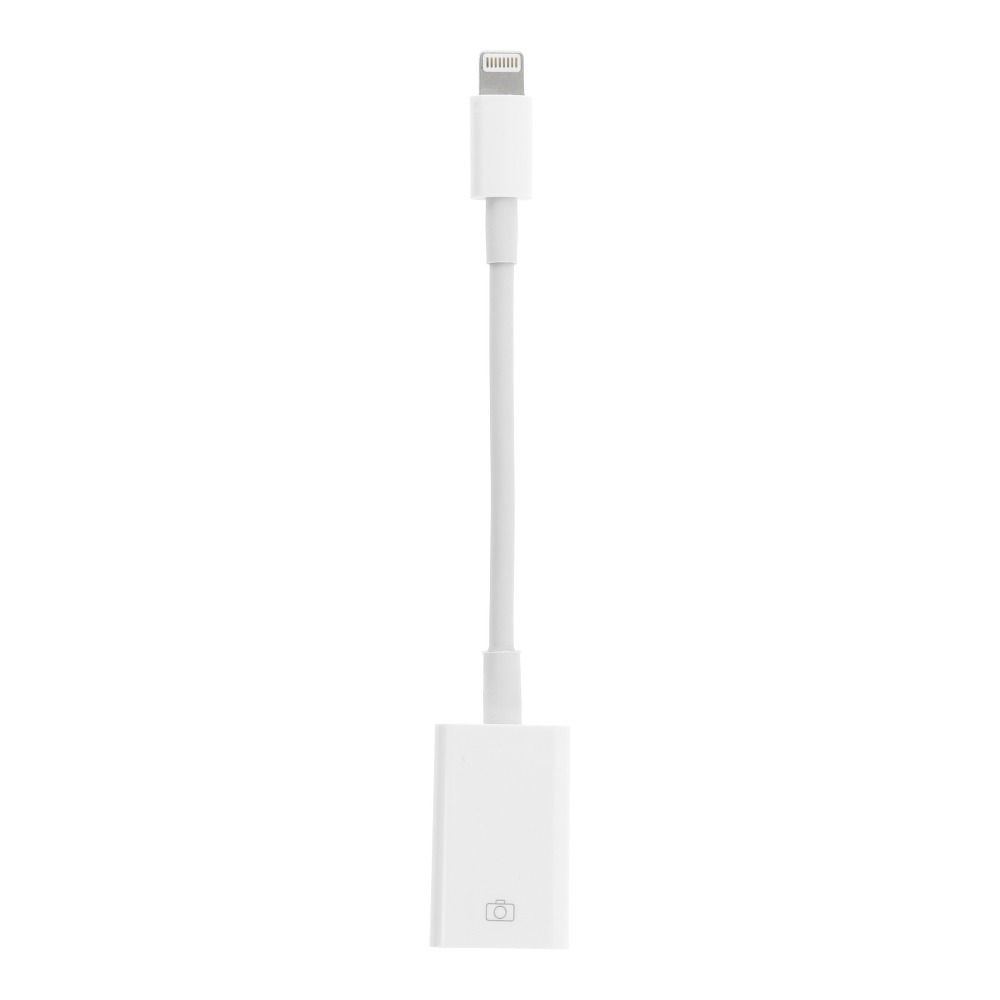 9a6db4a9c64599d6ddcb0105092929f1 Adapter OTG USB A (female) to Lightning (male) white