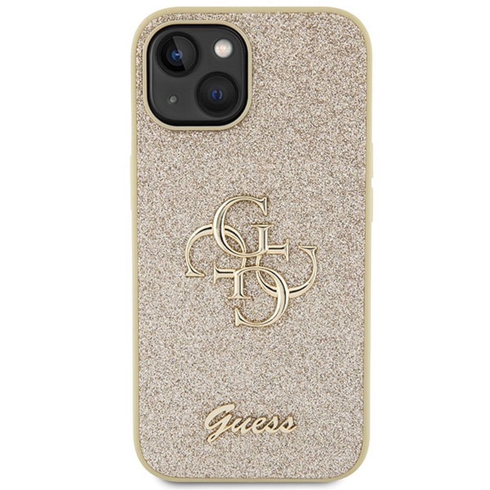 GUESS case for IPHONE 15 GUHCP15SHG4SGD (Fixed Glitter Big 4G) gold
