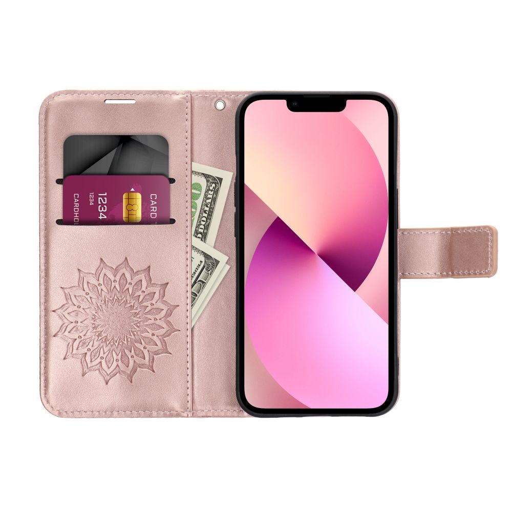 MEZZO Book case for XIAOMI Redmi Note 12 5G mandala rose gold