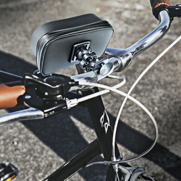 Bike holder waterproof with zip and hood ( 5,5" - 6,3" ) black