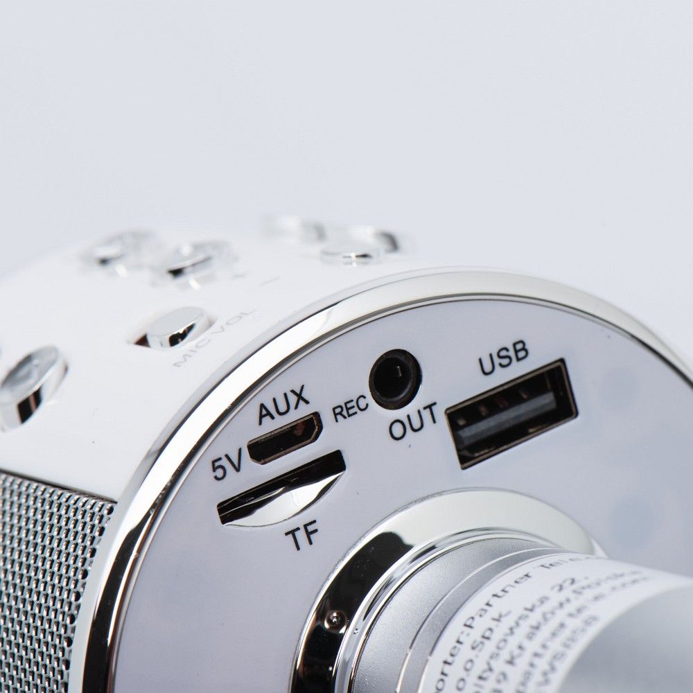 Multimedia karaoke microphone CR58 silver