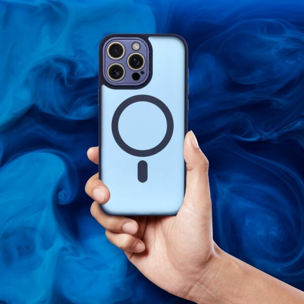 VARIETE MAG COVER Case compatible with MagSafe for IPHONE 15 navy blue