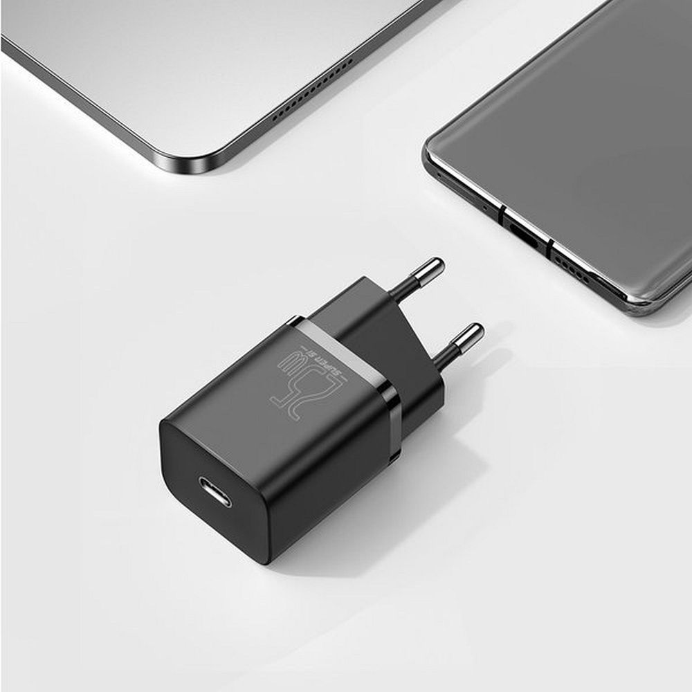 BASEUS charger Type C + cable Type C to Type C PD QC3.0 3A 25W TZCCSUP-L01 black