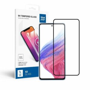 Tempered Glass Blue Star - SAMSUNG A53 5G Full Face (full glue with frame/small size) - black Tempered Glass