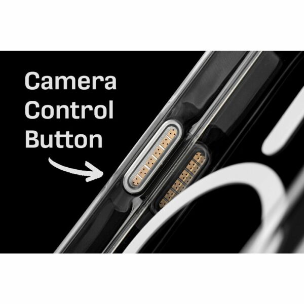 Clear Elite Mag Cover antiyellowing compatible with Camera Control button and MagSafe for IPHONE 16 transaprent