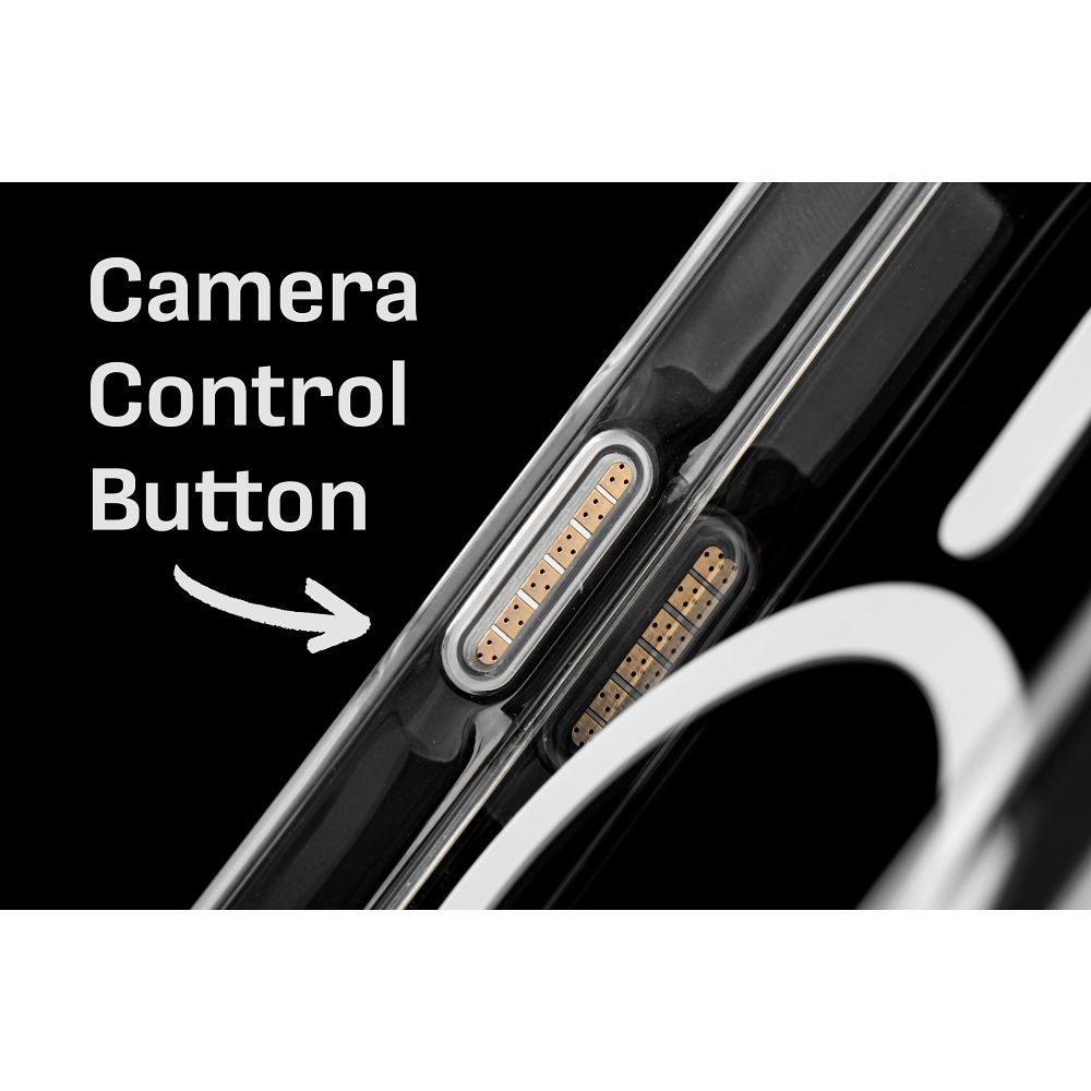 Clear Elite Mag Cover antiyellowing compatible with Camera Control button and MagSafe for IPHONE 16 transaprent