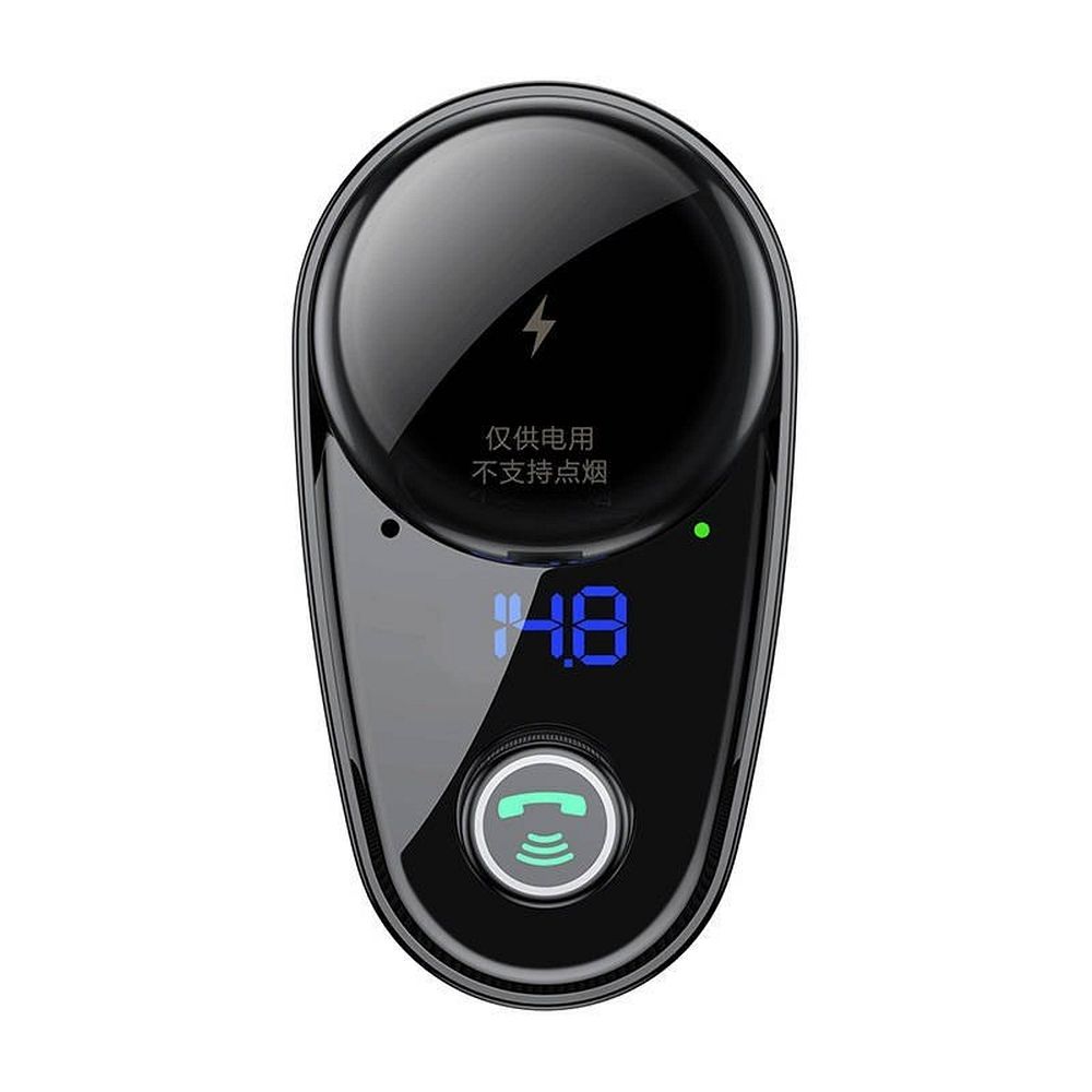 BASEUS car charger 2 x USB A + transmitter FM BT 3,4A S-06 CCHC000001 black