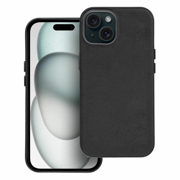 WOVEN MAG COVER case compatible with MagSafe for IPHONE 15 black