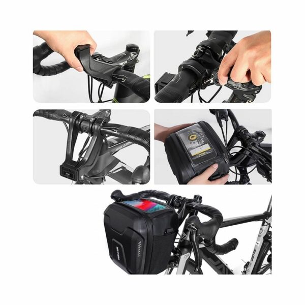 WILDMAN traveling bag for bike handlebars with zipper WILDMAN GS9 3L vlack