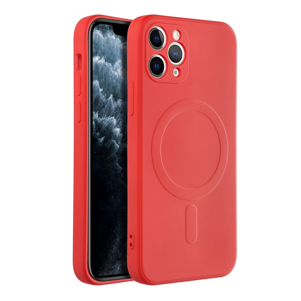 SILICONE MAG COVER case compatible with MagSafe for IPHONE 11 Pro red