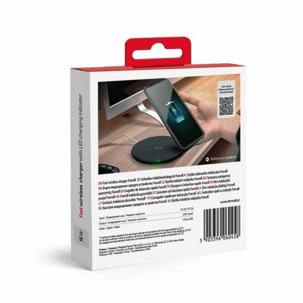 FORCELL F-ENERGY fast wireless charger Qi QC 15W black