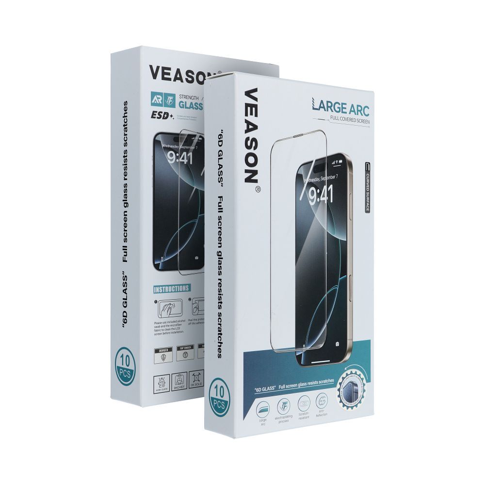 6D Pro Veason Glass (SET 10in1) - for Samsung Galaxy A16 4G / A16 5G / M16 5G black