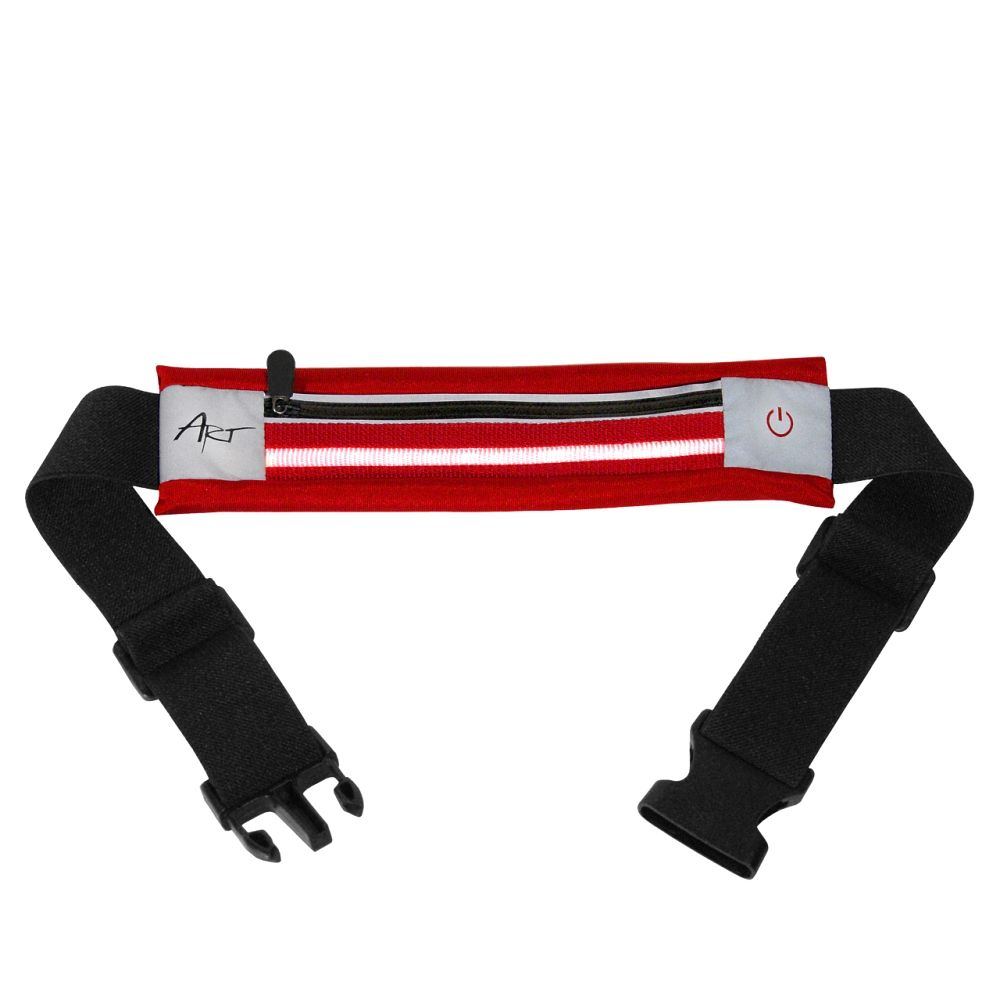 ART sport belt with case and light APS-01R red