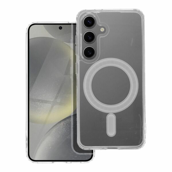 CLEAR MAG COVER case compatible with MagSafe for SAMSUNG S24 transparent