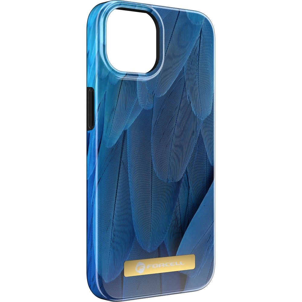 FORCELL F-PROTECT Mirage case compatible with MagSafe for IPHONE 15 Plus blue bird
